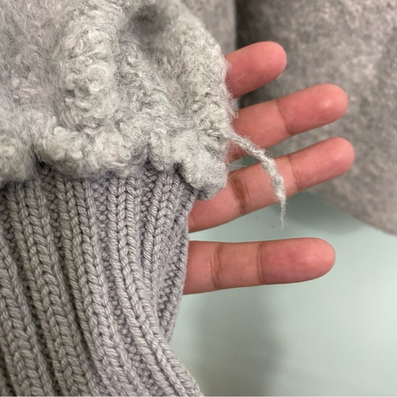 Free People Milo Turtleneck Sweater Gray XS Oversized Knit - Picture 3 of 11